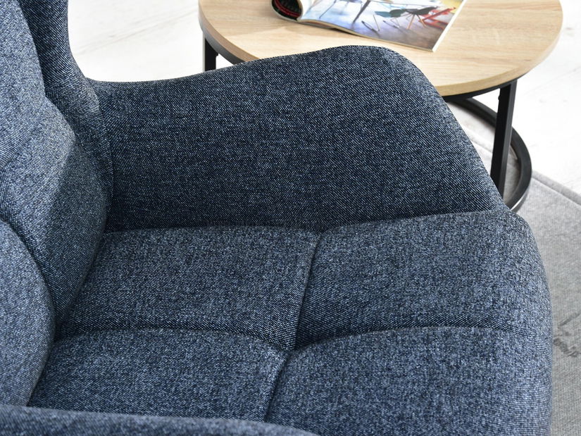 Dizájnos fotel Norweien (szürke + arany)