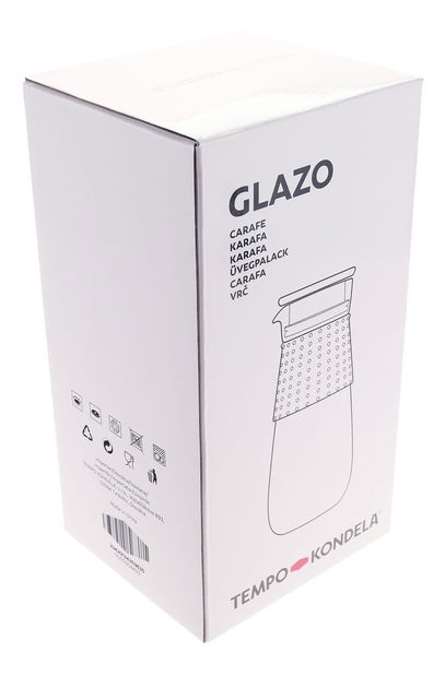 Carafă de apă cu capac și sită 1200ml Glaza 