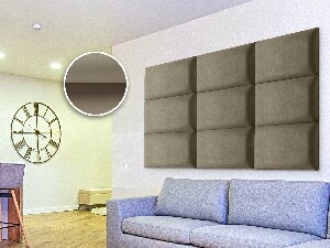 Čalúnený panel Soundless 40x30 cm (sivohnedá)
