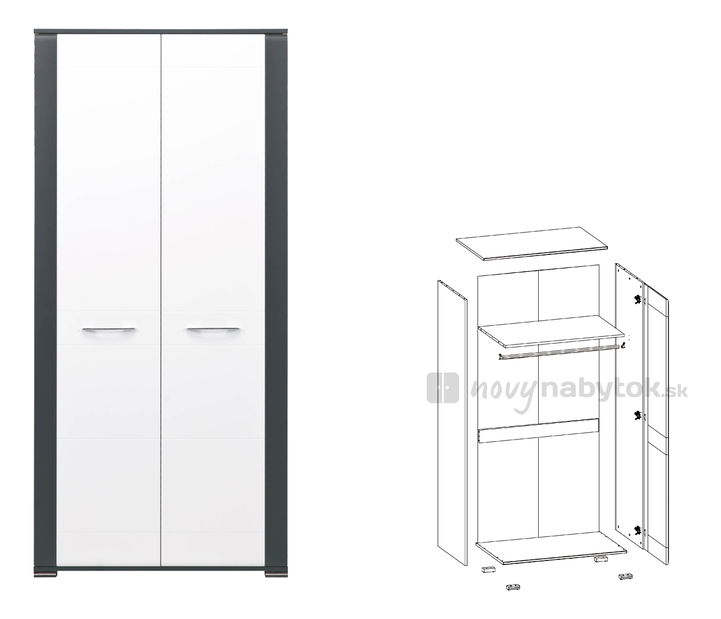 Šatníková skriňa Naomi NA 7