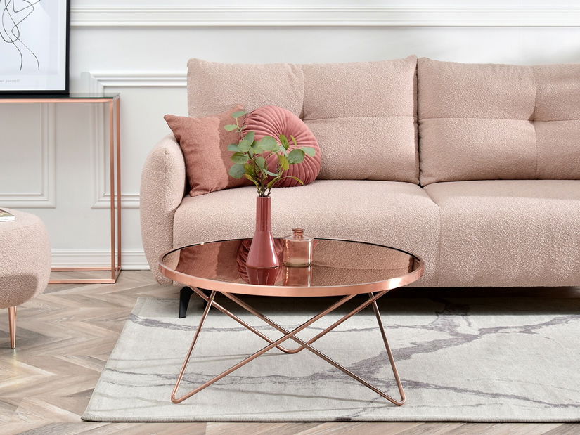 Stolić za kavu Armin Xl (staklo + bakar)