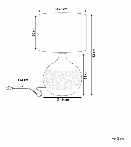 Stolná lampa Yakuna (sivá)