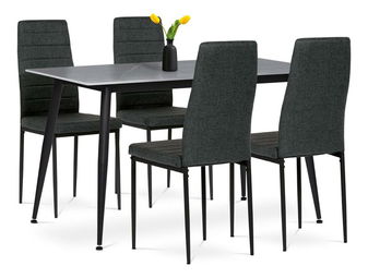 Blagovaonski set Aseguraron (sivi mramor + zelena) (za 4 osobe)