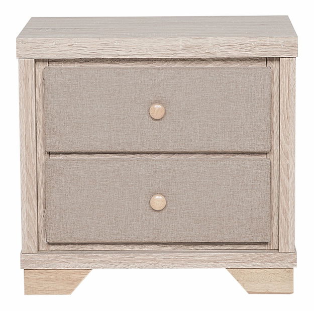 Noptieră Bonn (maro + bej) (2 sertare)