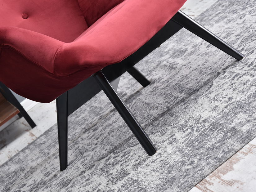 Dizajnové kreslo Florentino (bordová + dub)