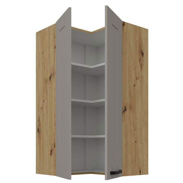 Gornji kutni kuhinjski ormarić Lucid 60x60 GN-108 2F (90°) (korpus: hrast artisan + front: mdf claygrey)