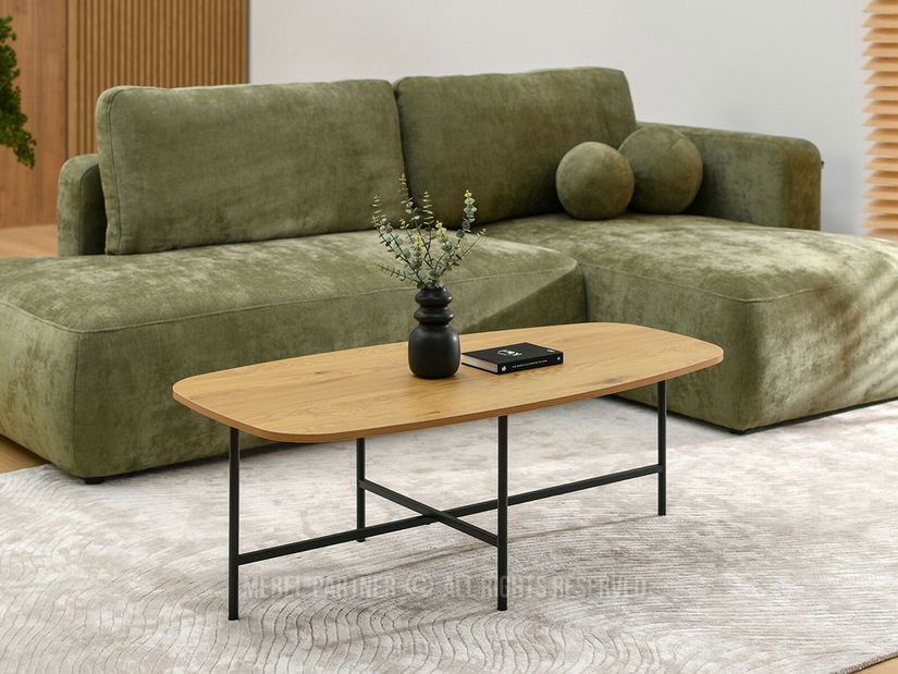 Măsuță de cafea Bigoton (stejar + negru)