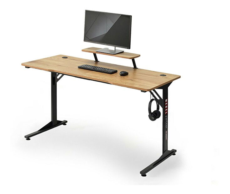 PC stolík Matts 140 (dub + čierna)