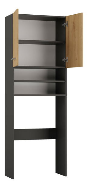 Skrinka nad práčku Perdieron 1 (antracit + dub artisan)