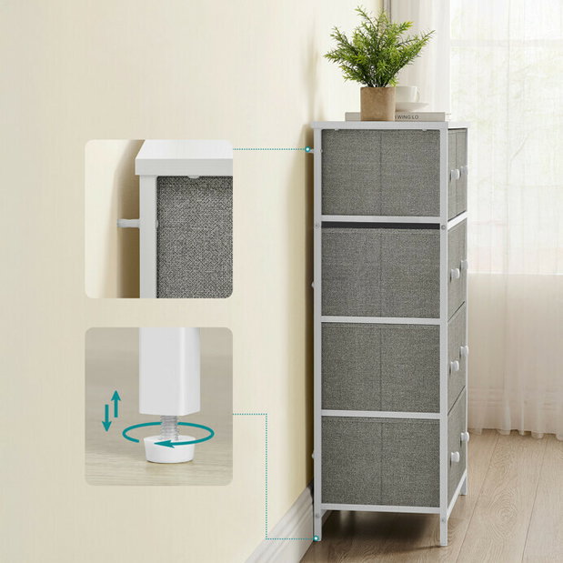 Komoda Akely 51 (sivá)