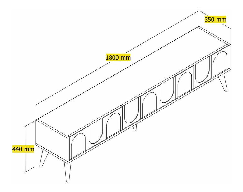TV stolić/ormarić Bipemu 3 (krem + orah)