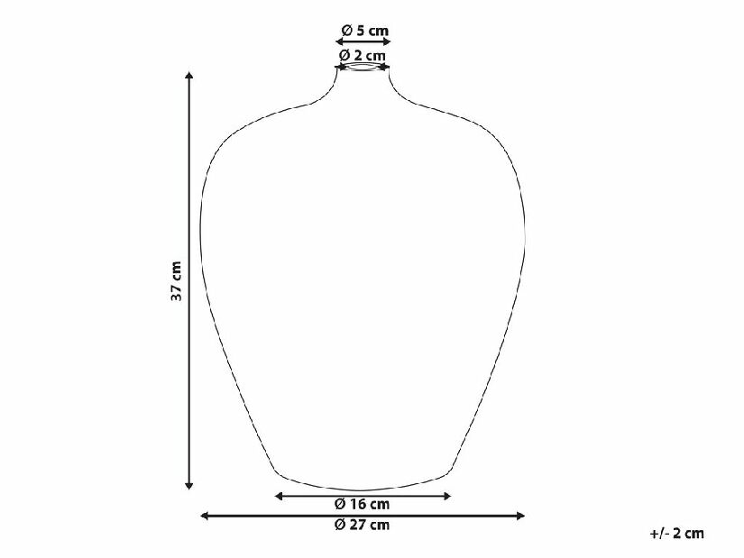 Váza 37 cm Thelma (narancssárga) 