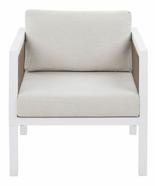 Záhradný set BORO (biela + hnedá) (pre 5 osôb)