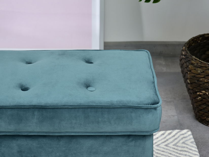 Taburetka Muriera (tmavomodrá + orech)