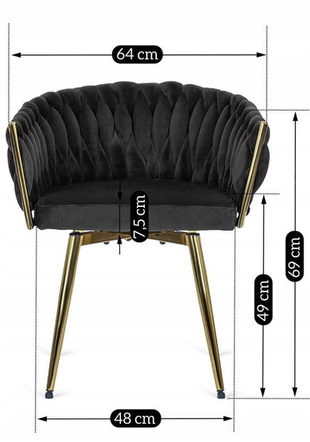 Blagovaonska stolica Rebeldes (crna) 