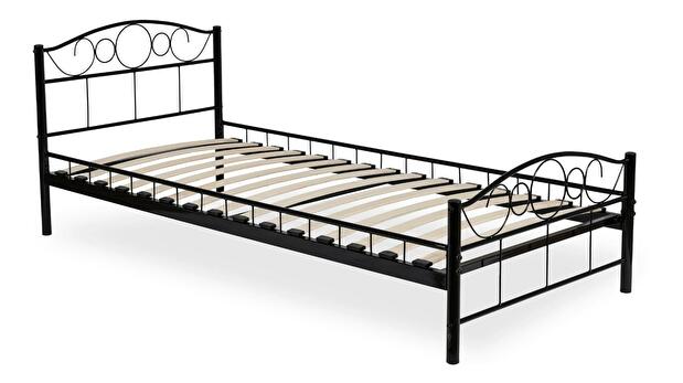 Kovová posteľ 90 cm Granjeros (čierna) (s roštom)