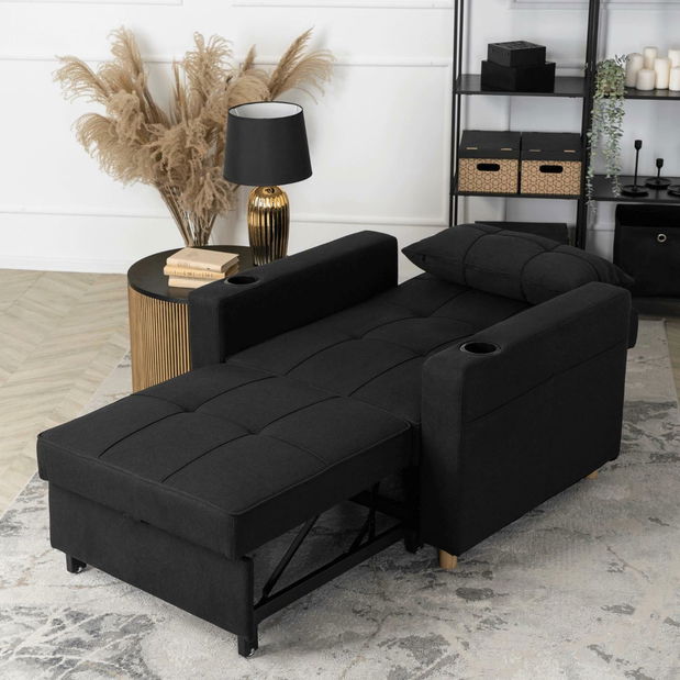 Széthúzható fotel Suspendida (fekete) 