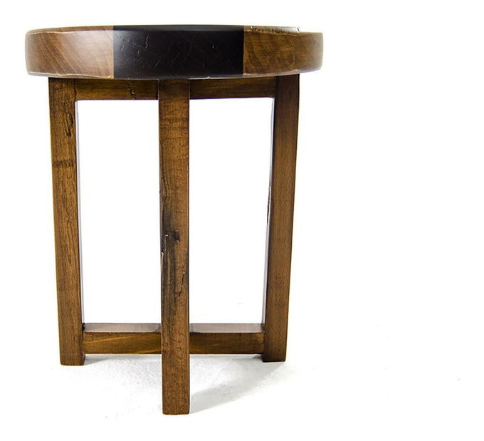 Barová stolička Bolemo (orech + tmavohnedá) 