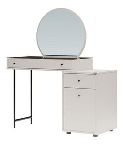 Toaletni stolić Trinity 3 (bijela) (s ogledalom)