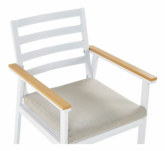 Set 4 ks záhradných stoličiek Cork (biela)