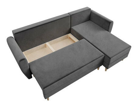 Sarokkanapé Keklat S (sötétzöld) (tárolóhellyel)