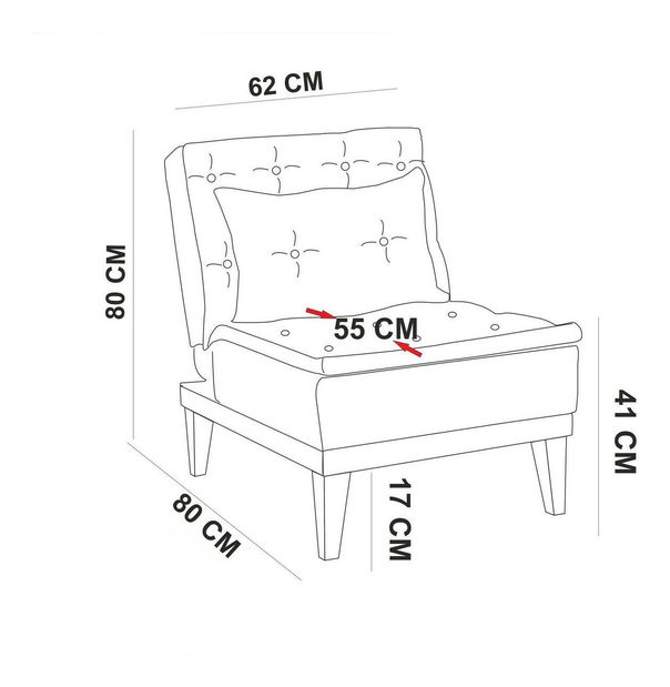 Set canapea fotoliu Fiorucci (antracit)