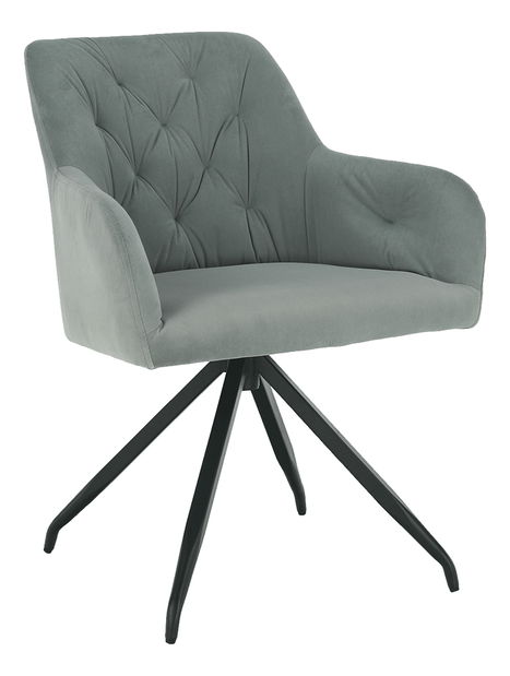 Dizájnos forgó fotel Vavien (szürke)