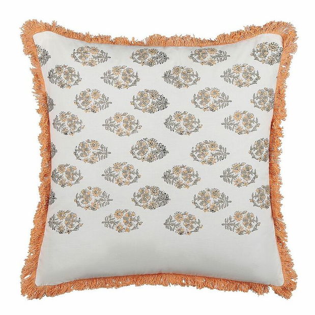 Set 2 ukrasna jastuka 45 x 45 cm Satin (bijela)