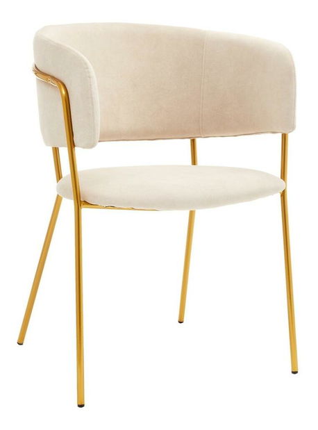 Jedálenská stolička Proof (béžová + zlatá)