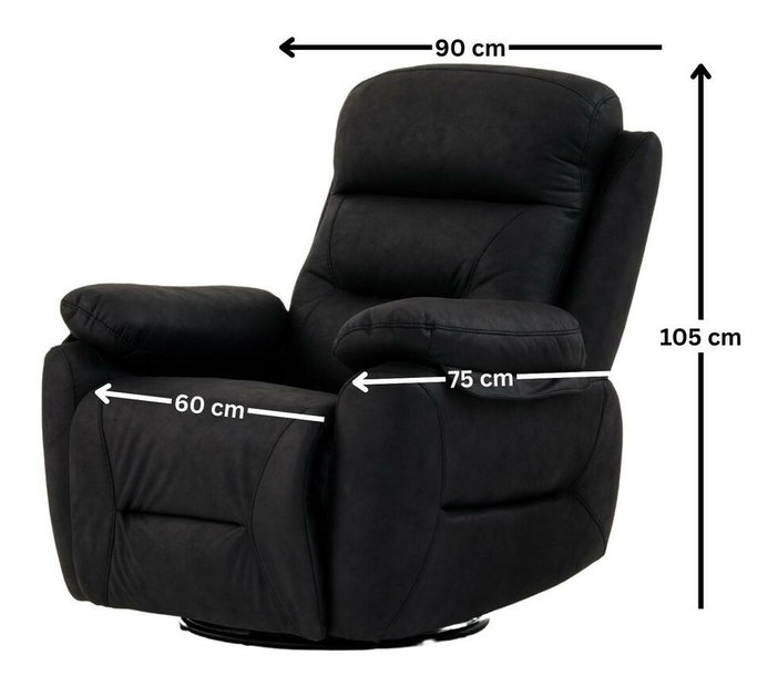 Fotoliu reglabil Comforto M (negru)