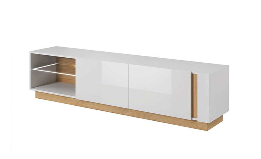 TV stolík/skrinka Cethos Typ 187 (biela + dub grandson)