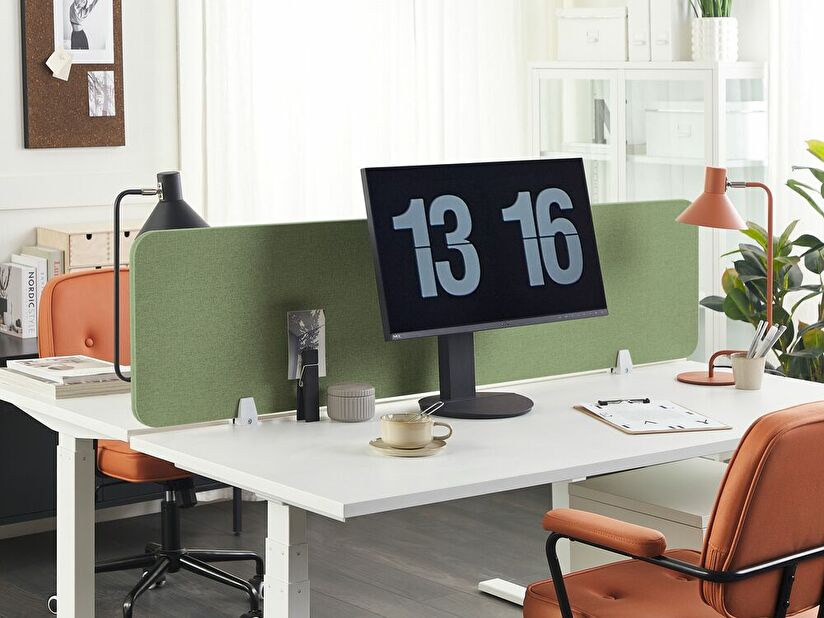 Panou separator birou 160 x 40 cm Walda (verde)