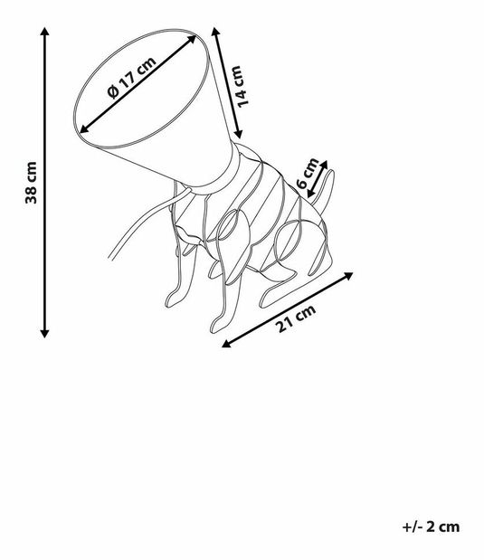 Stolná lampa Ixna (svetlohnedá)