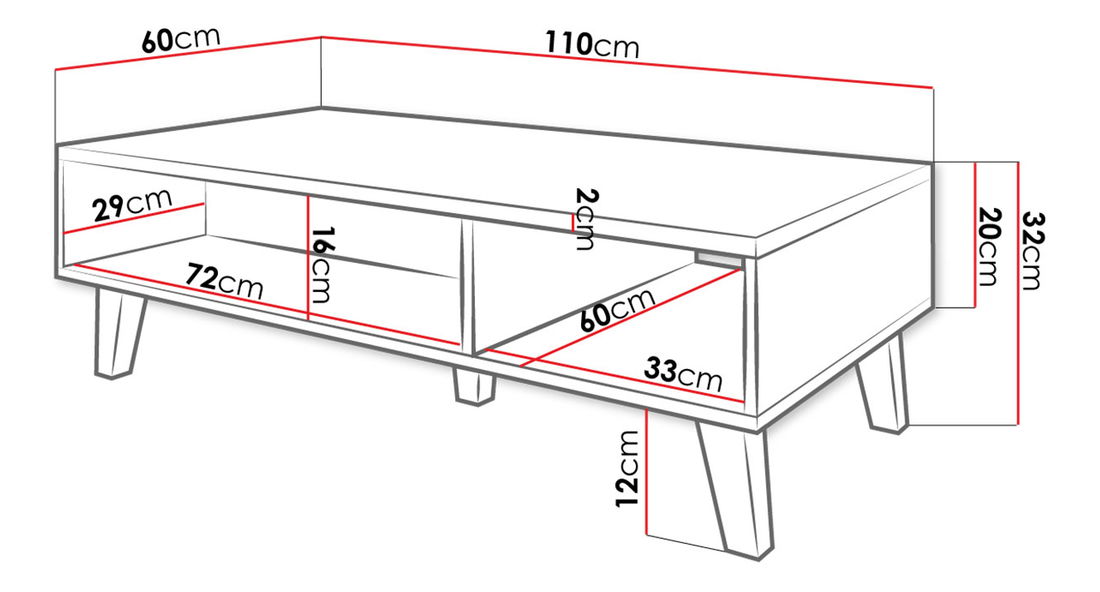 Măsuță cafea Evrona (wotan + wotan + antracit) *resigilat