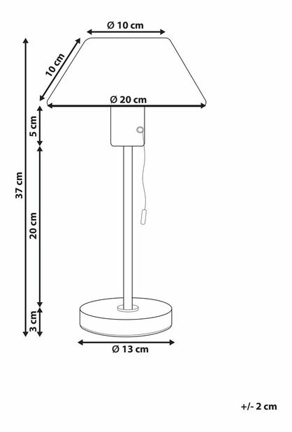 Stolná lampa Camila (sivá)