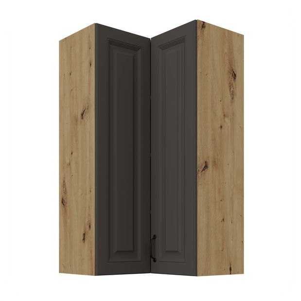 Horná rohová kuchynská skrinka Sheila 60 60 GN 108 2F 90 (korpus: dub artisan + front: grafit)