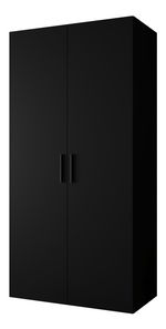 Šatníková skriňa 100 cm Borry 1 (čierna + čierna)