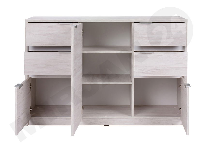 Komoda Vordeko VD2 (dub monastery + čierny lesk)