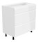 Dulap inferior de bucătărie D80S3 Aurellia (Alb + Alb lucios)