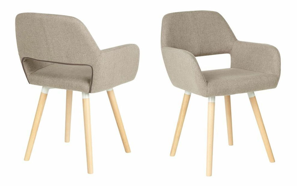 Set 2 buc. scaune pentru sufragerie Chico (maro deschis)