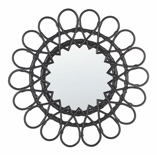 Nástenné zrkadlo Bjorn (čierna)