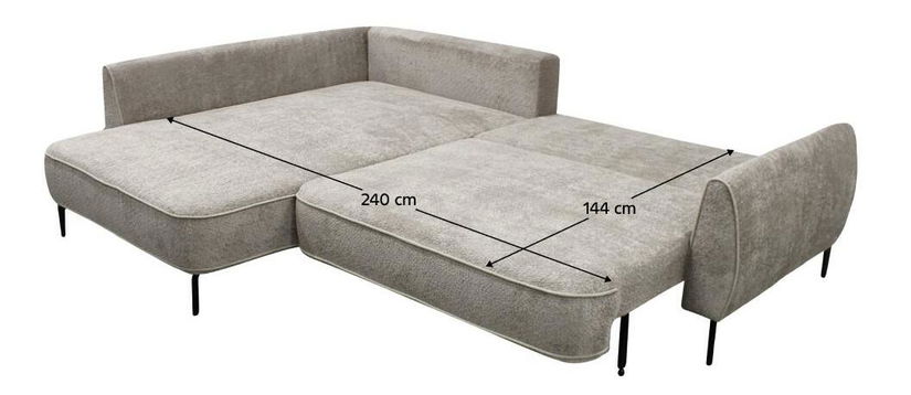 Kutna garnitura Montenegro (sivo-bež) (L)