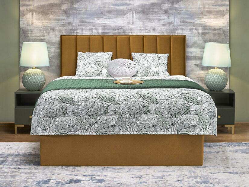 Franciaágy Boxspring 160 cm Asencion (mustár)