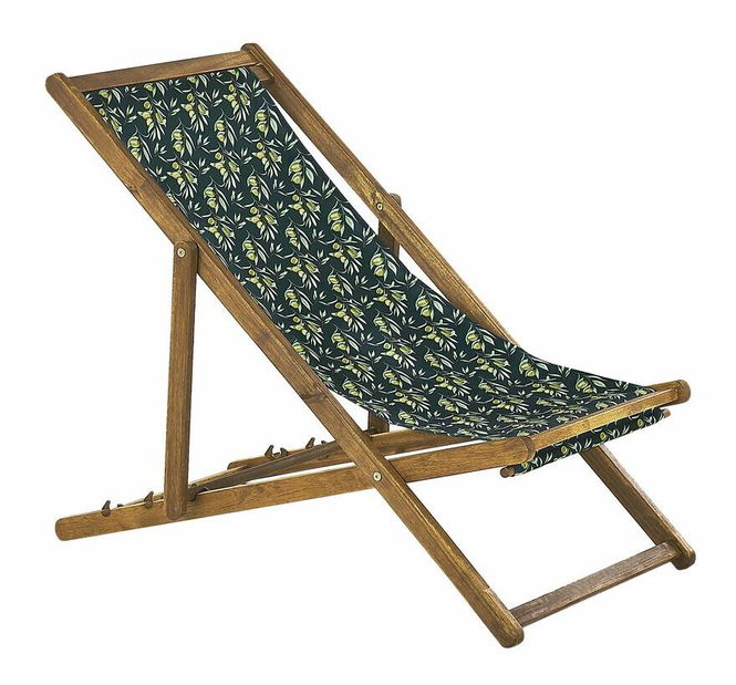 Set 2 buc șezlong de grădină cu huse de rezervă Antio (verde + model)