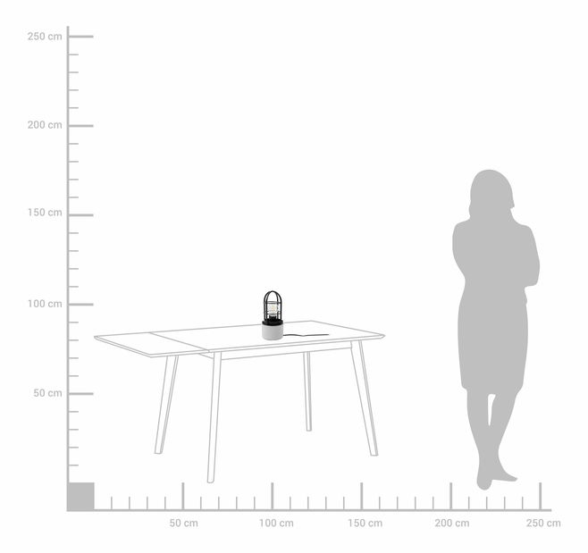 Stolná lampa Annia (čierna)