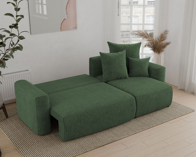 Sarokkanapé Denia (J) (sötétzöld)