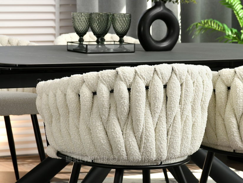 Stolička Roza (krémová + čierna)