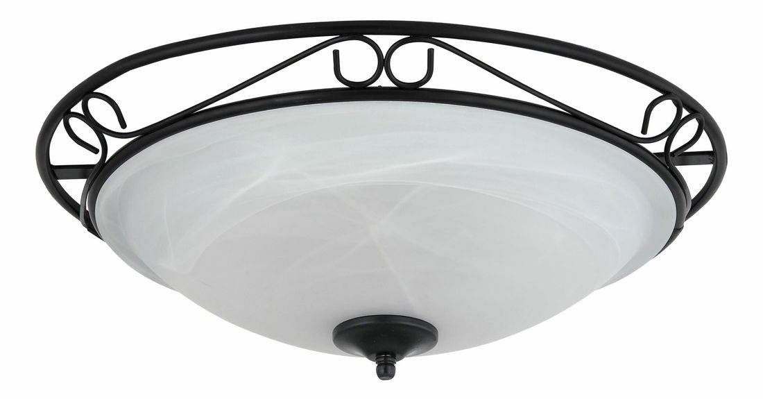 Mennyezeti lámpa Athen 3723 (fekete + rizskő üveg)