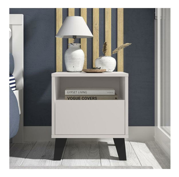 Nočný stolík Brisas (kašmír + čierna) 