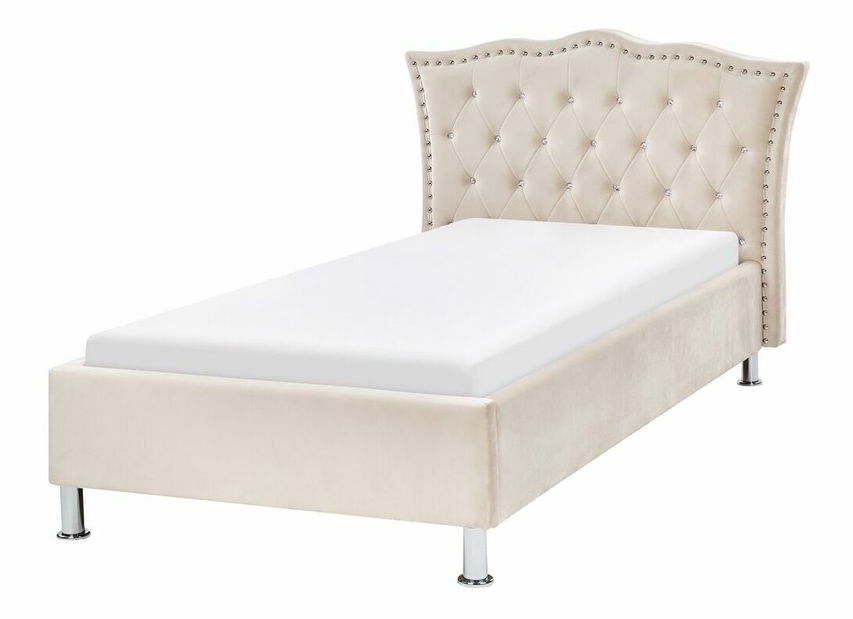 Egyszemélyes ágy 200 x 90 cm Metty (bézs) (ágyráccsal)